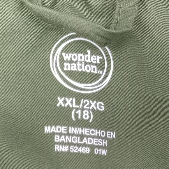 Wonder Nation Girls Green Anorak Button Front Jacket Size XXL (18) NWT - Picture 9 of 11